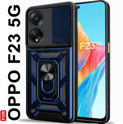 AelVouX Back Cover for Oppo F23 5G(Blue, Ring Case, Pack of: 1)