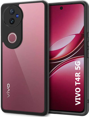 Micvir Back Cover for Vivo T4R 5G(Transparent, Black, Shock Proof, Pack of: 1)