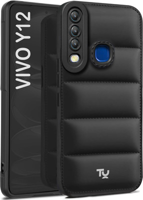 TRUEUPGRADE Back Cover for Vivo Y17, Vivo Y12, Vivo Y15, Vivo U10(Black, Puffer, Silicon, Pack of: 1)