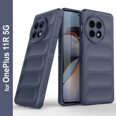 GLOBAL NOMAD Back Cover for OnePlus 11R 5G(Blue, Grip Case, Silicon, Pack of: 1)