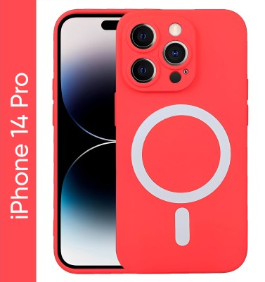 QRIOH Back Cover for Apple iPhone 14 Pro(Red, Grip Case, Silicon, Pack of: 1)