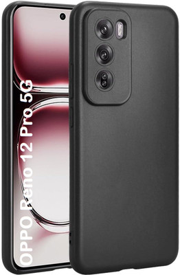 Aaralhub Back Cover for OPPO Reno 12 Pro 5G(Black, Camera Bump Protector)