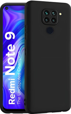 Foncase Back Cover for Mi Redmi Note 9 Back Case Cover Full Camera Protection Smoke Matte Finish Cover(Black, Camera Bump Protector, Silicon, Pack of: 1)