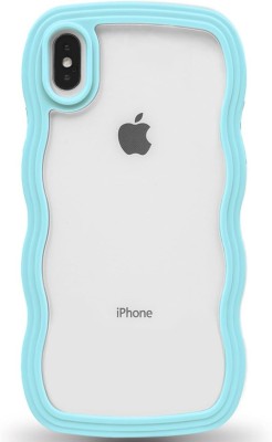 APH PRIME Back Cover for Apple iPhone XS Max(Blue, Transparent, Shock Proof, Silicon, Pack of: 1)