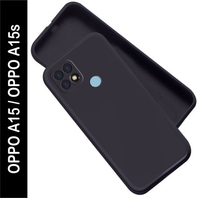Artistque Back Cover for Oppo A15, Oppo A15s(Black, Matte Finish, Silicon, Pack of: 1)