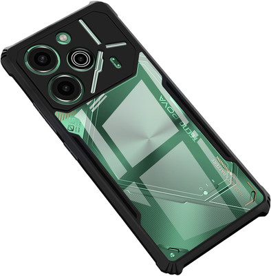 CASEVIBE Back Cover for Tecno Pova 6 Pro 5G(Black, Shock Proof, Pack of: 1)