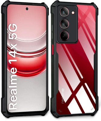 RCHJV Back Cover for Realme 14x 5G(Black, Shock Proof, Pack of: 1)
