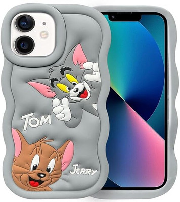 YuniKase Back Cover for iphone 11 soft silicon cute design Tom and jerry , for girls and Boyss.(Grey, Grip Case, Pack of: 1)