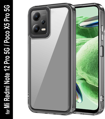 Zapcase Back Cover for Mi Redmi Note 12 Pro 5G(Black, Grip Case, Pack of: 1)