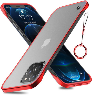 RiverForest Back Cover for Iphone 11 Pro Max, Frameless Matte Transparent with Ring Buckle, Case For Iphone 11 Pro Max(Red, Frameless, Pack of: 1)