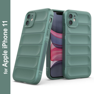 GLOBAL NOMAD Back Cover for Apple iPhone 11(Green, Grip Case, Silicon, Pack of: 1)