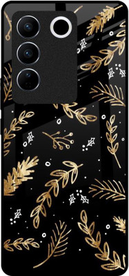 QRIOH Glass Back Cover for Vivo V27 5G(Multicolor, Grip Case, Pack of: 1)