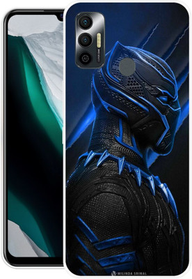 DIKRO Back Cover for Tecno Spark 7T, KF6p, BLACK, PANTHER, WAKANDA, FOREVER(Blue, Flexible, Silicon, Pack of: 1)