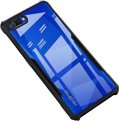 SMARTPOCKET Back Cover for Oppo A1k(Transparent, Black, Camera Bump Protector, Pack of: 1)