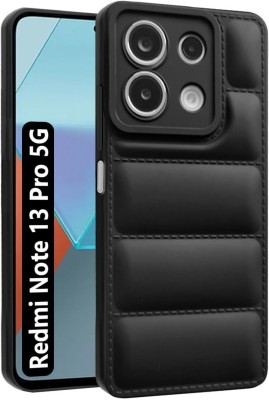 Gadgetgrove Back Cover for Redmi Note 13 Pro 5G Back Cover | Matte Soft Case | Liquid Silicon | Puff Case(Black, Grip Case, Silicon, Pack of: 1)