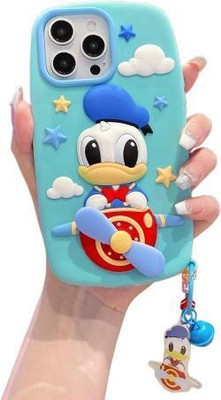 SPARKUP Back Cover for 3D Donald Duck Silicone Cover for iPhone 12 Pro(Blue, Shock Proof, Silicon, Pack of: 1)