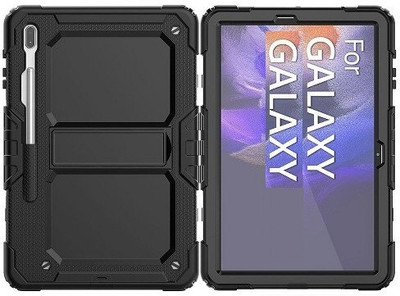 WHITBULL Back Cover for Samsung Galaxy Tab S7 / Samsung Galaxy Tab S8 (11 Inch SM-X700/X706/T870/T875)(Black, Rugged Armor, Pack of: 1)