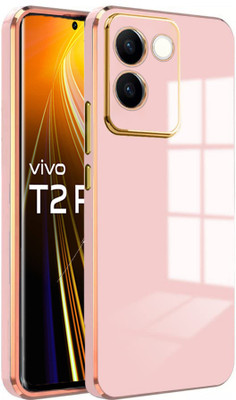 SYOTT Back Cover for IQOO Z7 Pro, IQOO Z7 Pro 5G(Pink, Gold, Camera Bump Protector, Pack of: 1)