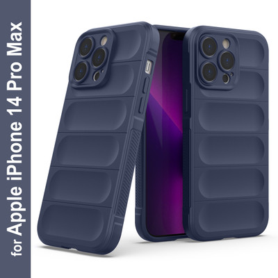Zapcase Back Cover for Apple iPhone 14 Pro Max(Blue, 3D Case, Silicon, Pack of: 1)