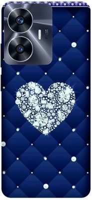 play fast Back Cover for realme C55, RMX3710, HEART, BLUE, BLING, STAR, LOVE(Blue, Hard Case, Pack of: 1)