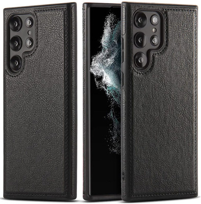 Dallao Back Cover for Samsung Galaxy S21 Ultra 5G Leather Logo View Classic Luxury Elegant Thin(Black, Shock Proof, Pack of: 1)