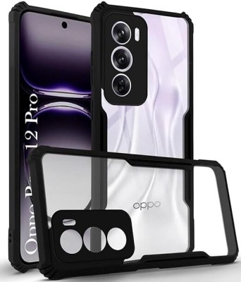 Cooldone Back Cover for Oppo Reno 12 Pro 5G Camera Protection Shockproof Bumper-Edge Eagle Back Case Cover(Transparent, Pack of: 1)