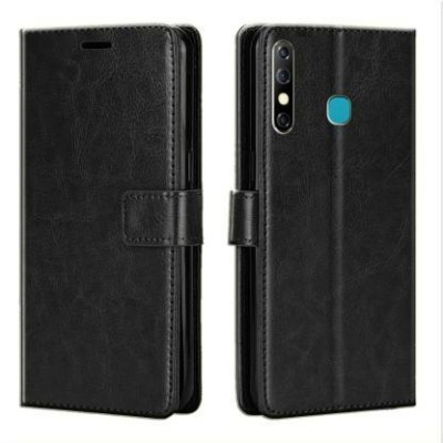 Takshiv Deal Flip Cover for Infinix Hot 8(Black, Grip Case, Pack of: 1)