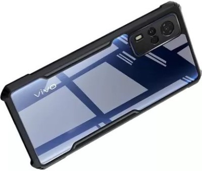 jpmobilecases Back Cover for Vivo Y53s (Transparent Hybrid Hard PC Back TPU Bumper Impact Resistant Case)(Black, Transparent, Pack of: 1)