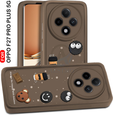 AESTMO Back Cover for Oppo F27 Pro Plus 5G(Brown, Dual Protection, Silicon, Pack of: 1)