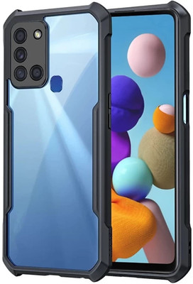 Micvir Back Cover for Samsung Galaxy A21s(Transparent, Black, Shock Proof, Pack of: 1)