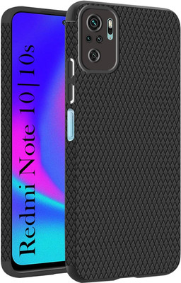 COVERHEAD Back Cover for Back Cover for Mi Redmi Note 10 4G-m2101k7ai (Anti burst, Black, Shock Proof,Pack of: 1)(Black, Camera Bump Protector, Silicon, Pack of: 1)