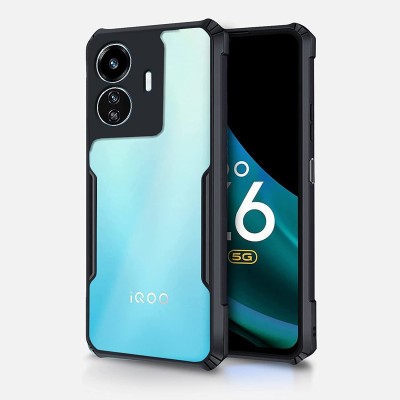Evett Back Cover for iQOO Z6 Lite 5G Slim Fit Light Weight Raised Edges Soft Silicon Case(Transparent, Shock Proof, Pack of: 1)