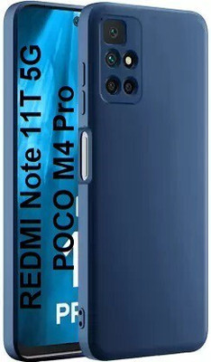 Coverskart Liquid Silicone Back Cover for Redmi Note 11T 5G / POCO M4 Pro, Silky-Soft Touch Full Body Protection Shockproof Case(Blue, Camera Bump Protector, Silicon, Pack of: 1)