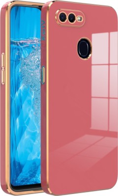 KartV Back Cover for OPPO F9 Pro, Realme 2 Pro, Realme U1, Oppo A5s, Oppo A7, Oppo A12, Oppo A11K(Red, Gold, Electroplated, Silicon, Pack of: 1)