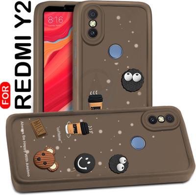 AESTMO Back Cover for Mi Redmi Y2(Brown, Dual Protection, Silicon, Pack of: 1)