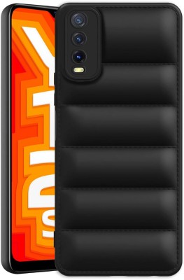 SMARTPOCKET Back Cover for Vivo Y12S(Black, Puffer, Silicon, Pack of: 1)