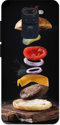 COVERJET Back Cover for Redmi Note 9 4G-BURGER- MASALA- MAKING- STYLE(Multicolor, Hard Case, Pack of: 1)