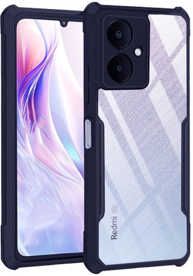 Micvir Back Cover for Redmi 13C 5G(Transparent, Blue, Shock Proof, Pack of: 1)