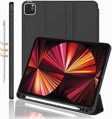 oaky Back Cover for Pencil Holder Case for Apple iPad Pro 11 inch 4th/3rd Generation 2022/2020(Black, Cases with Holder, Pack of: 1)