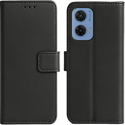 Ascensify Back Cover for Motorola Moto G96 5G Premium PU Leather Flip Cover with Card Slots & Stand Feature(Black, Dual Protection, Pack of: 1)