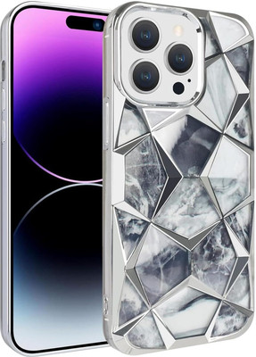 Mintzz Back Cover for iPhone 14 Pro(Silver, Camera Bump Protector, Silicon, Pack of: 1)