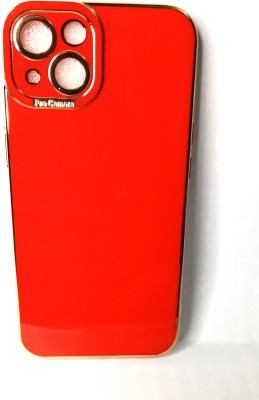 APN TRADER Back Cover for iPhone 13(Red, Camera Bump Protector, Silicon)