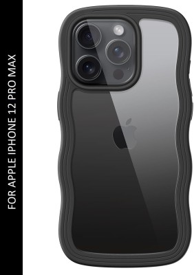 RESOURIS Back Cover for Apple iPhone 12 Pro Max, iPhone 12 Pro Max(Black, Transparent, Grip Case, Silicon, Pack of: 1)