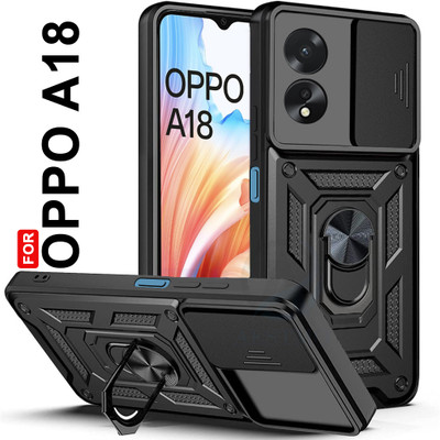 AESTMO Back Cover for Oppo A18(Black, Slider, Pack of: 1)