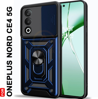 AelVouX Back Cover for OnePlus Nord CE4 5G(Blue, Ring Case, Pack of: 1)