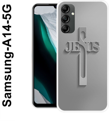Covertrust Back Cover for Samsung Galaxy A14 5G, Kristian, Cross, God, Design ,093(Silver, Shock Proof)