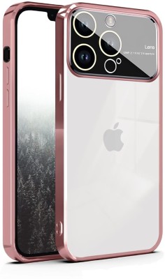 mobies Back Cover for Apple iPhone 12 Pro Max Lens Back Cover(Gold, Transparent, Camera Bump Protector, Silicon)