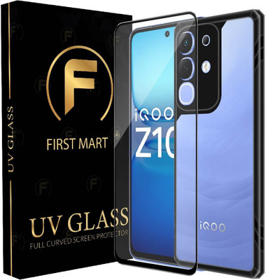 FIRST MART Back Cover for iQOO Z10X 5G, vivo T4x 5G, Premium Silicon Case with Black Border Tempered Glass(Black, Shock Proof, Silicon, Pack of: 1)
