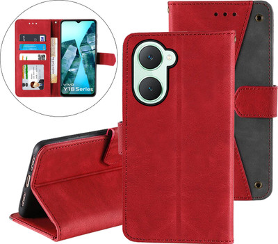 Autofocus Back Cover for Vivo Y18i(Red, Magnetic Case, Pack of: 1)