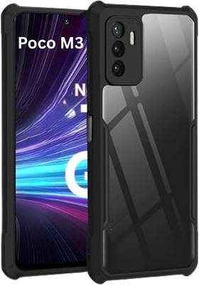 Fablue Back Cover for Poco M3(Black, Rugged Armor, Pack of: 1)
